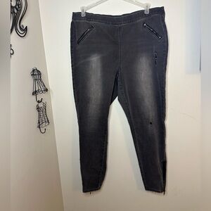 Lane Bryant Black Mid Rise Skinny Jeans Womens size 18